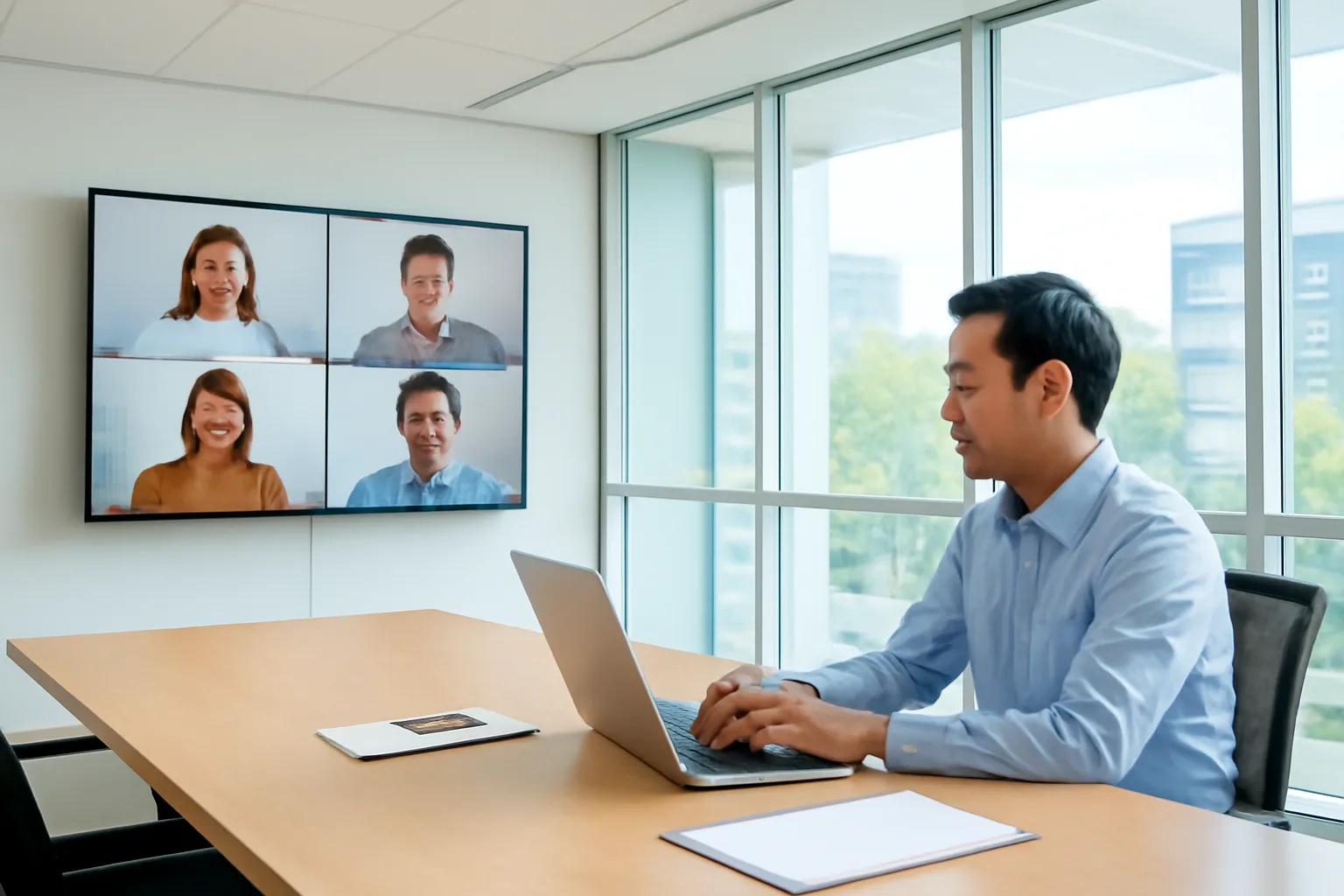 Regional controller on a video call with a Vietnamese chief accountant reviewing intercompany charges