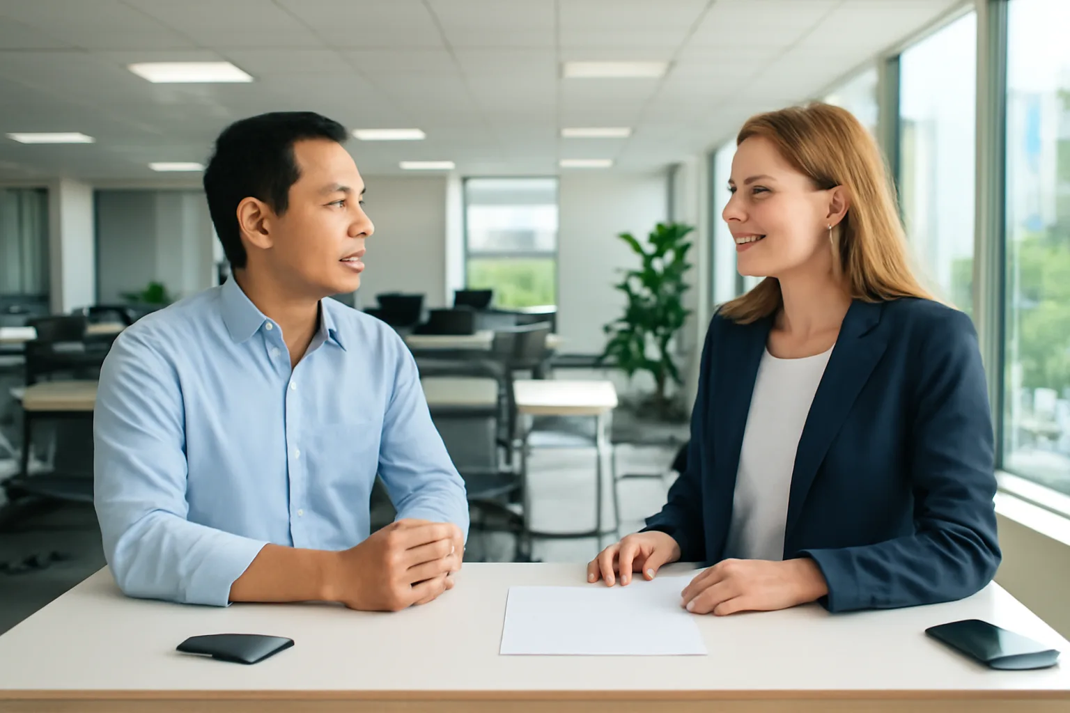 Regional HR director and Vietnamese payroll lead on a video call in a bright office